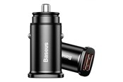 Mobile - Adapters & Chargers - Baseus Square Car Charger 2xUSB QC3.0 5A 30W (Black) - CCALL-DS01