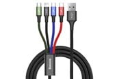 USB-kabel - Baseus Fast USB Cable 4in1 2xUSB-C / Lightning / Micro 3.5A 1.2m - Black - CA1T4-B01