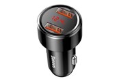 Mobile - Adapters & Chargers - Baseus Magic Car Charger 2x USB QC 3.0 45W (Black) - CCMLC20A-01