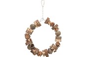 Fågelleksaker - Trixie Ring swing wood/pine cone ø 18 cm - TX51701