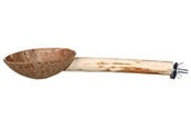 Fågelleksaker - Trixie Naturlig träsittpinne med kokosnötsmatskål 25cm - TX58747