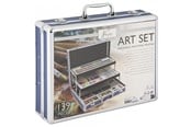 Konst- och hantverksmaterial - Nassau Art Set. 140 pieces in metal case.37.5*29 - AR0969/GE