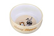 Gnagare - Trixie Honey & Hopper Ceramic Bowl 250 ml/ø 11 cm assorted colours - TX60808