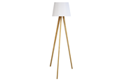 Skrivbordstillbehör - Unilux Tooka LED golvlampa, vit/trä - 400165040