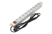 Strömkabel (extern) - DIGITUS 9-Port - 1U - Aluminum PDU - A-19-STRIP-4-IMP