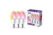 Smarta Hem - WiZ C37 E14 Smart Ljuskälla 3-pack - RGB/16 miljoner färger + Dimbar Vit LED - 929002448833