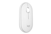 Mus - Logitech Pebble Mouse 2 M350s Wireless - Tonal White - Mouse - Optic - 3 knappar - Vit - 910-007013