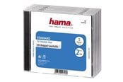 Lagring Tillbehör - Hama Standard CD Double Jewel Case pack of 5 transparent/black - 44745