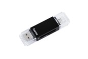 Flashram Reader & Adapter - Hama "Basic" USB 2.0 OTG Cardreader SD / microSD black - 181056