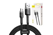 USB-kabel - Baseus Cafule Cable USB For Micro 2A 3m Gray+Black - 6953156296374
