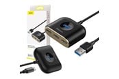 USB Hub - Baseus Square round 4-in-1 USB Hub - USB 3.0 - 4 porte - Svart - CAHUB-AY01