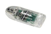 Flashram Reader & Adapter - Hama "8in1" USB 2.0 Card Reader SD / microSD transparent - 91092