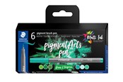 Skriv- och ritverktyg - Staedtler Pigment brush 371 "Greens & Turquoises" 6 pcs. Cardboard box - 371 C6-3