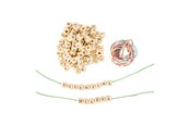 Kreativa spel - Small Foot - Wooden Letter Beads Making Bracelets. - 10713