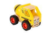 Leksaksbil - Small Foot - Wooden Cement Truck Yellow - 12286