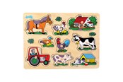 Pusselspel - Small Foot - Wooden Stud Puzzle Farm 9pcs. Trä - 1767