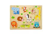 Pusselspel - Small Foot - Wooden Stud Puzzle Zoo 9pcs. Trä - 4763