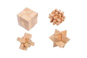 Brädspel - Small Foot - Wooden Brain Puzzles Set of 4 - 2934