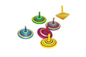 Rollek - Small Foot - Wooden Spinning Top with Stripes 6pc - 1730