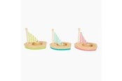 Vattenlek - Small Foot - Bath Toy Wooden Sailboats Set of 3 - 11653