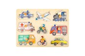 Pusselspel - Small Foot - Wooden Stud Puzzle City Vehicles 9pc Trä - 11503