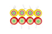 Utomhuslek - Small Foot - Wooden Yo-Yo Yellow and Red Set of 8 - 2935