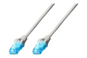 Nätverkskabel - DIGITUS patch cable - 25 cm - grey - Grå - 0.25m - DK-1512-0025
