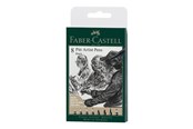 Skriv- och ritverktyg - Faber-Castell 8 Pitt Artist Pens Black - 167158