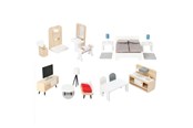 Dockor & Tillbehör - Small Foot - Wooden Dollhouse Furniture Complete S - 11414