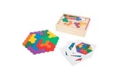 Pusselspel - Small Foot - Wooden Shape Puzzle Hexagon Trä - 11729