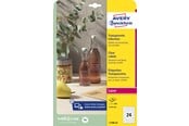 Papper, Fotopapper & Etiketter - Avery Genomskinliga etiketter, Ø 40 mm, 600 Etiketter, Transparent - L7780-25