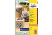 Papper, Fotopapper & Etiketter - Avery Etiketter av brun papp, Ø 60 mm, 300 Etiketter, Brun - L7106-25