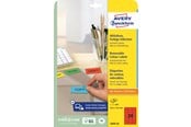 Papper, Fotopapper & Etiketter - Avery Färgade etiketter, 63,5 x 33,9 mm, 480 Etiketter, Röd - L6034-20