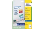 Papper, Fotopapper & Etiketter - Avery Magnetskyltar, 78 x 28 mm, 90 Etiketter, Vit - J8871-5