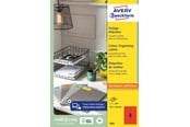 Papper, Fotopapper & Etiketter - Avery Färgade etiketter, 105 x 148 mm, 400 Etiketter, Röd - 3456