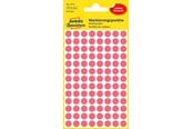 Papper, Fotopapper & Etiketter - Avery Punktklistermärken, Ø 8 mm, 416 Etiketter, Klar röd - 3177