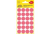 Papper, Fotopapper & Etiketter - Avery Punktklistermärken, Ø 18 mm, 96 Etiketter, Klar röd - 3172