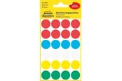 Papper, Fotopapper & Etiketter - Avery Punktklistermärken, Ø 18 mm, 96 Etiketter, Diverse färger - 3089