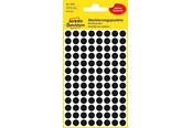 Papper, Fotopapper & Etiketter - Avery Punktklistermärken, Ø 8 mm, 416 Etiketter, Svart - 3009