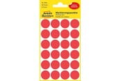 Papper, Fotopapper & Etiketter - Avery Punktklistermärken, Ø 18 mm, 96 Etiketter, Röd - 3004