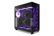 Chassi - NZXT H6 Flow Compact Dual Chamber with RGB - Matte Black - Chassi - Miditower - Svart - CC-H61FB-R1