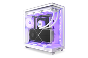 NZXT H6 Flow Compact Dual Chamber with RGB - Matte White - Chassi - Miditower - Vit