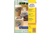 Papper, Fotopapper & Etiketter - Avery Etiketter av brun papp, 210 x 297 mm, 25 Etiketter, Brun - L7109-25