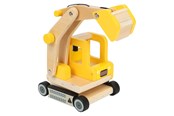 Leksaksbil - Small Foot - Wooden Excavator Yellow - 12010