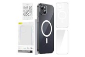 Mobile - Covers & Cases - Baseus Magnetic Crystal Clear for iPhone 13 (transparent) with all-tempered-glass screen protector and cleaning kit - ARSJ010602