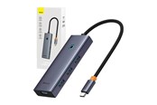 USB Hub - Baseus Hub 5w1 UltraJoy 5-Port (1xHDMI4K@30Hz + 4x USB Hub - USB 3.0 - 5 porte - Grey - B00052809813-00