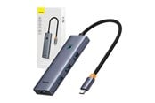 USB Hub - Baseus 4in1 Hub UltraJoy USB-C do USB 3.0 (space grey) USB Hub - USB 3.0 - 4 porte - Grey - B0005280A813-03