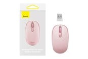 Mus - Baseus Wireless mouse F01B Tri-mode 2.4G BT5.0 1600 DPI (pink) - 3 knappar - Pink - B01055503413-00