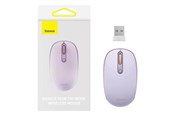 Mus - Baseus Wireless mouse F01B Tri-mode 2.4G BT 5.0 1600 DPI (purple) - 3 knappar - Lila - B01055503513-00