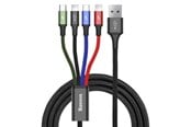 USB-kabel - Baseus Fast USB cable 4in1 USB-C / 2x Lightning / Micro 3.5A 1.2m - black - CA1T4-A01
